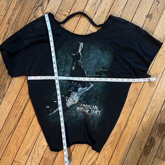 Black American Horror Story Open Back DIY Baggy T-Shirt L/XL - Picture 8 of 8